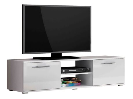 Meuble TV Tornola 100 (Blanc + Blanc brillant)