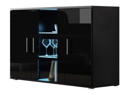 Bufet Tornola 106 (Negru + Negru lucios)