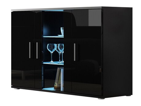 Шкаф Tornola 106 (Черен + Черен гланц)