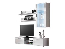 Ensemble de salon Tornola 113 (Blanc + Blanc brillant)
