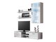 Ensemble de salon Tornola 113 (Blanc + Blanc brillant)