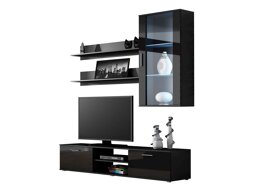 Ensemble de salon Tornola 113 (Noir + Noir brillant)