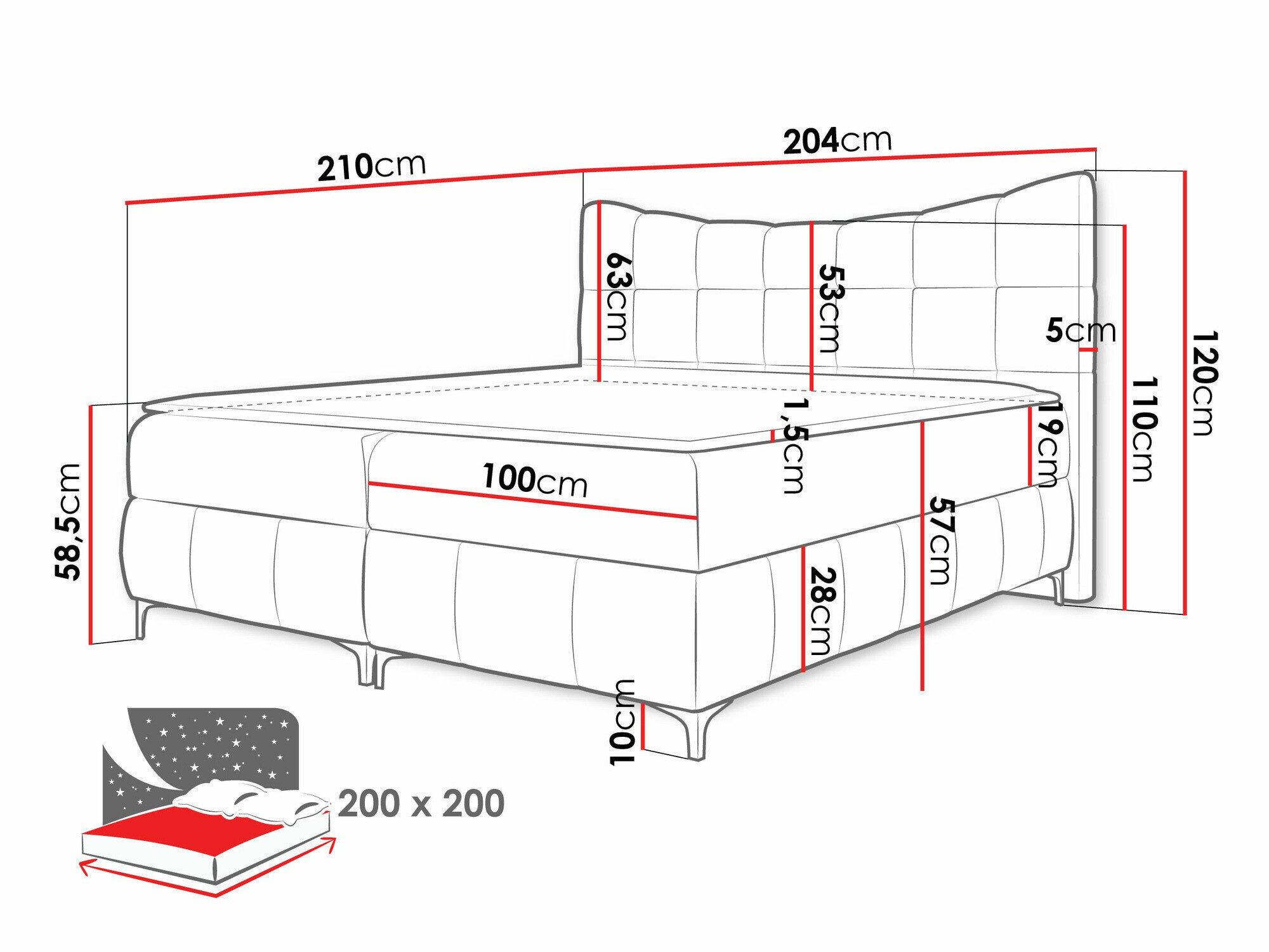 Lit boxspring Littera (Freya 210.03)