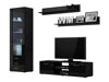 Woonkamerset Tornola 110 (Zwart + Glanzend zwart)
