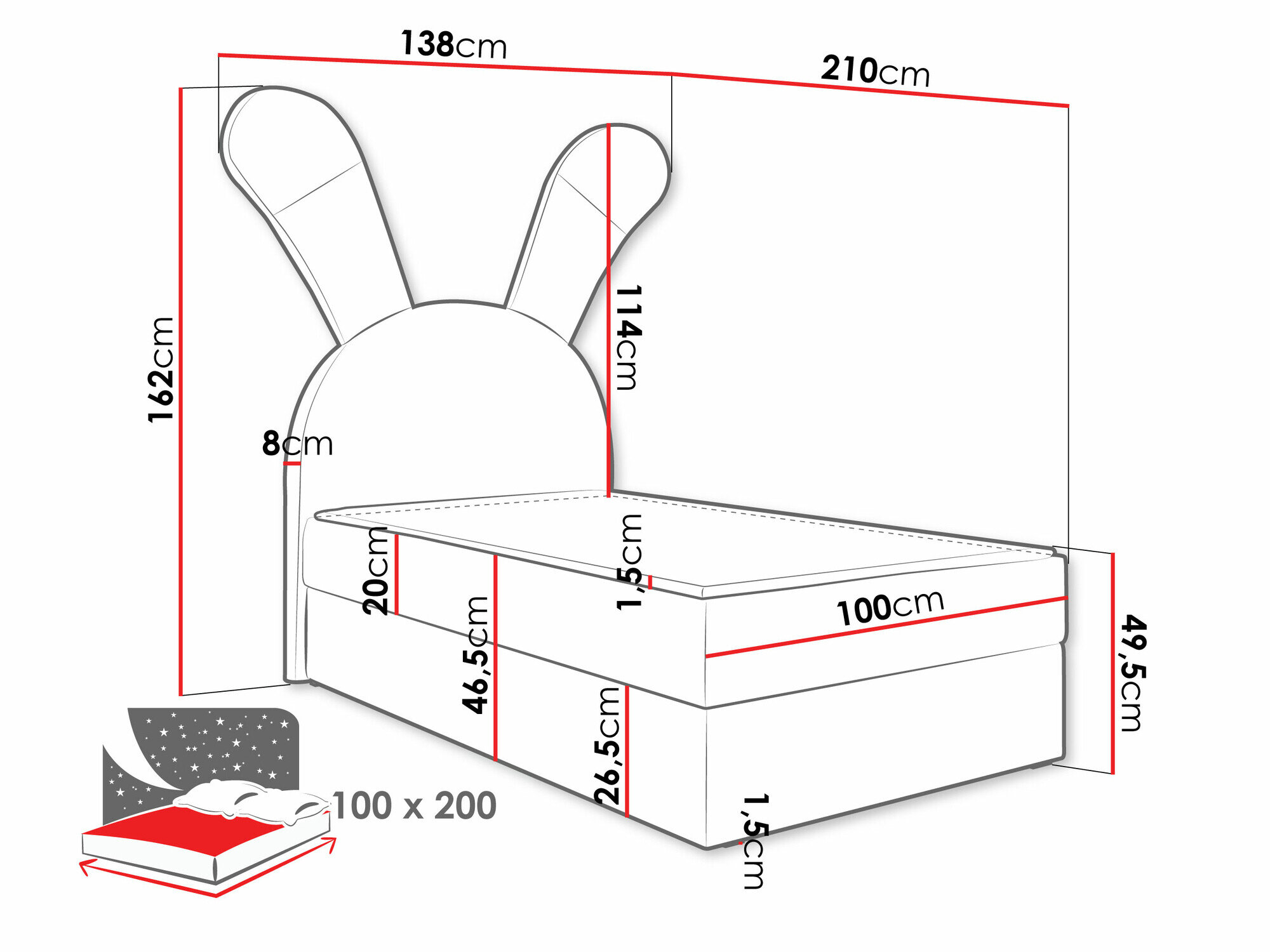 Boxspring Stylus (Magic Velvet 2260)