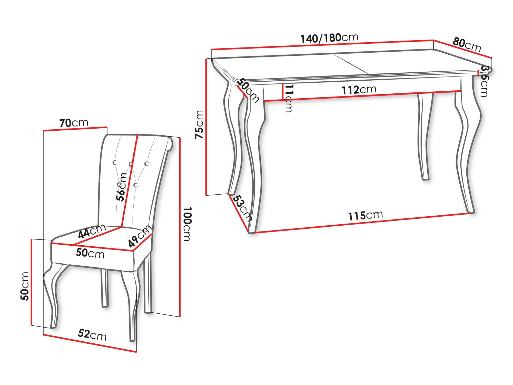 Spisestuesæt Comfivo 405 (Paros 05)
