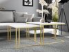 Salontafel set Oswego 110 (Wit + Gouden)