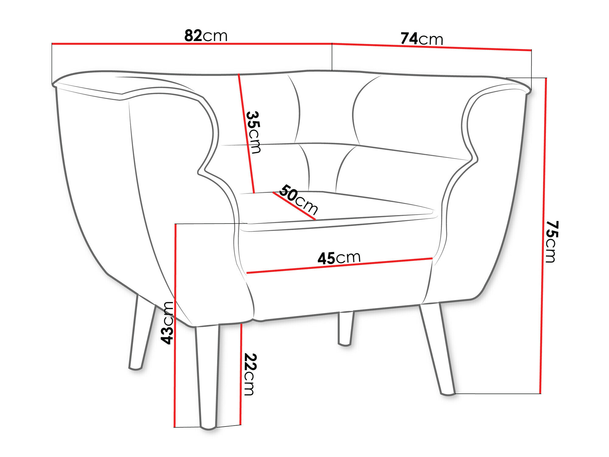 Lænestol Glenview 102 (Kronos 14)