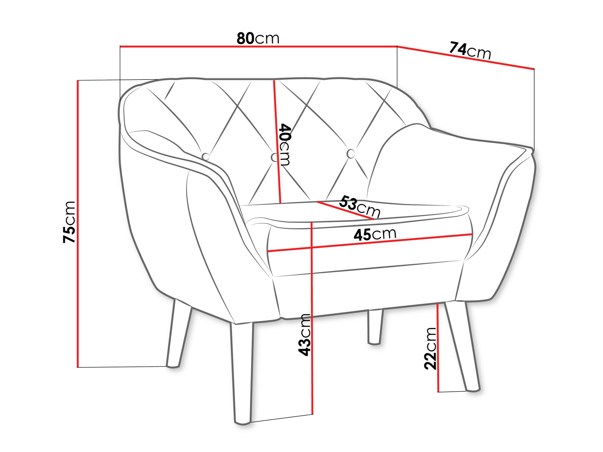 Lænestol Glenview 108 (Kronos 34)