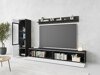 Stuemøbelsæt Mirfivo 100 (Matera grå + Glansfuld hvid)