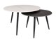 Conjunto mesa de centro Detroit 602 (Mármol blanco + Mármol negro)