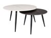 Salontafel set Detroit 602 (Wit marmer + Zwart marmer)