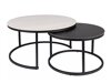 Salontafel set Detroit 607 (Wit marmer + Zwart marmer)