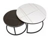 Salontafel set Detroit 607 (Wit marmer + Zwart marmer)
