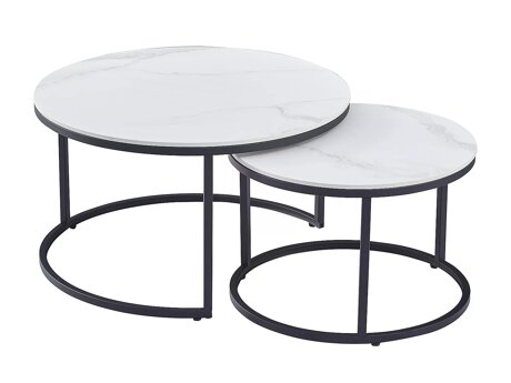 Salontafel set Detroit 607 (Wit marmer)