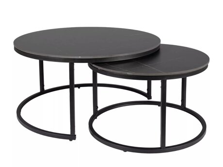 Salontafel set Detroit 607 (Zwart marmer)