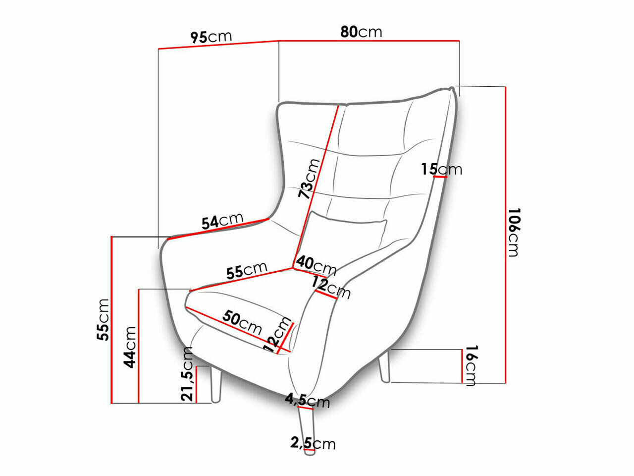 Lænestol Comfivo 204 (Kronos 02)