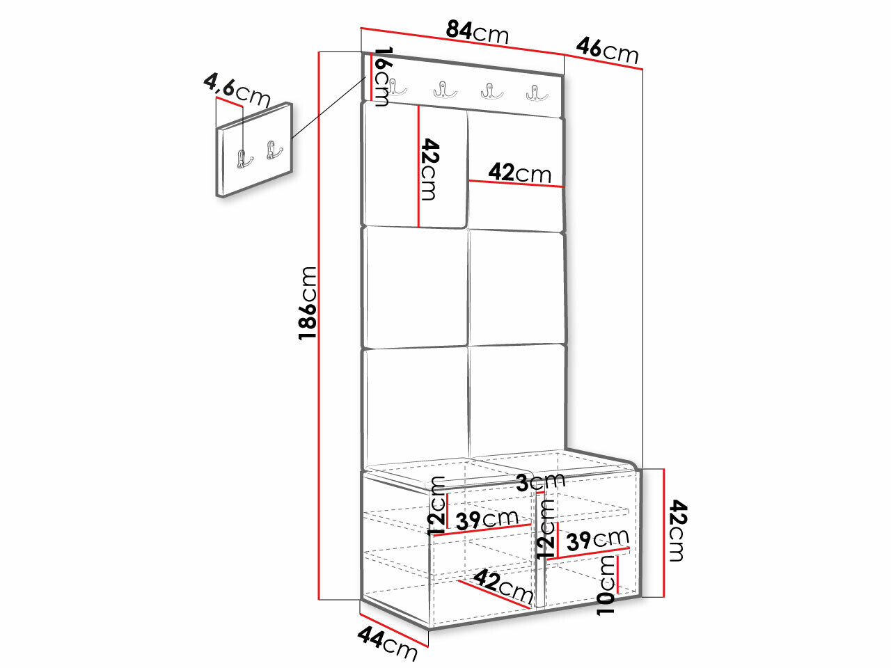 Entrésæt Hartford 375 (Sort)