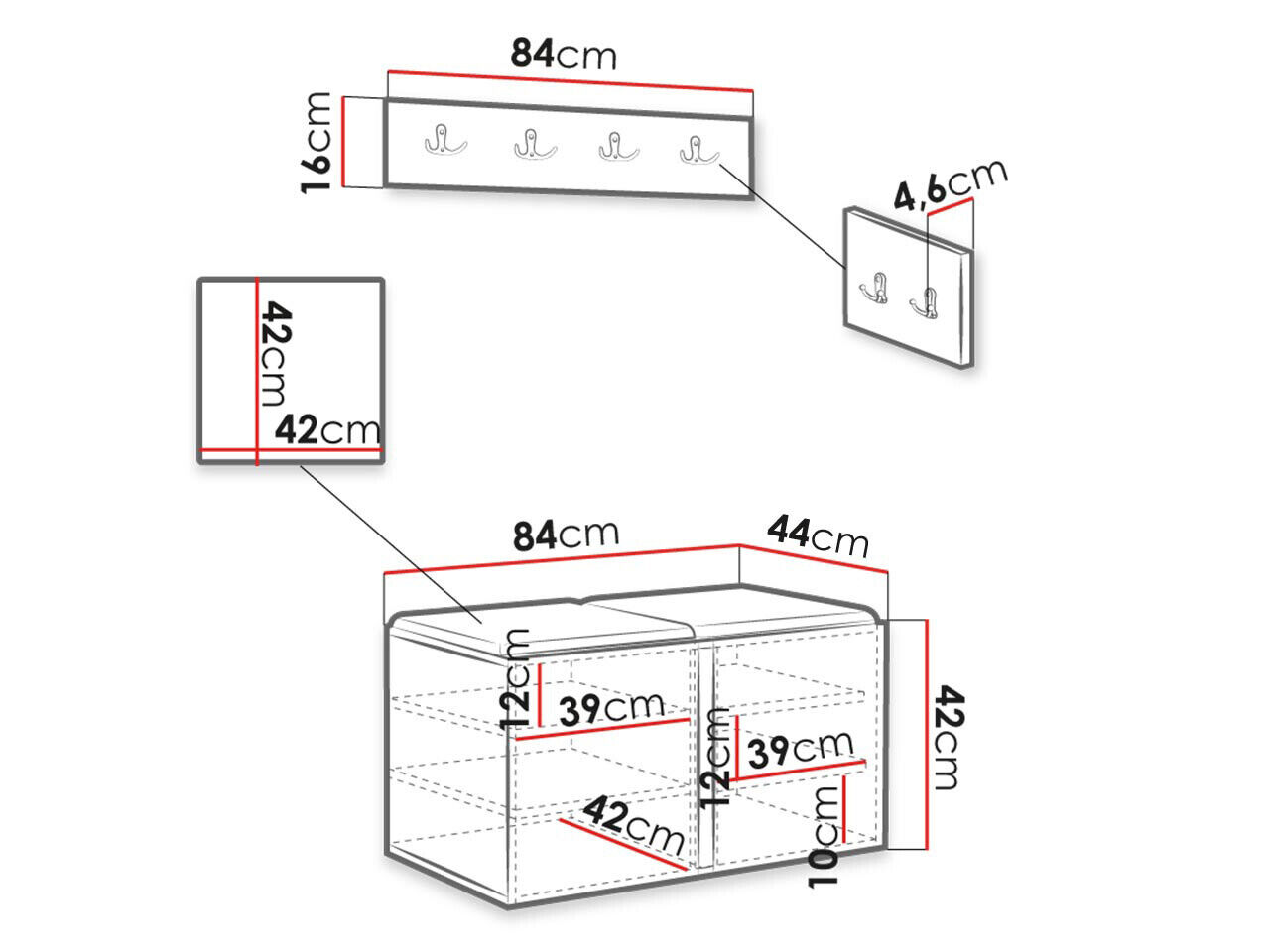 Gangmeubelset Hartford 376 (Wit)