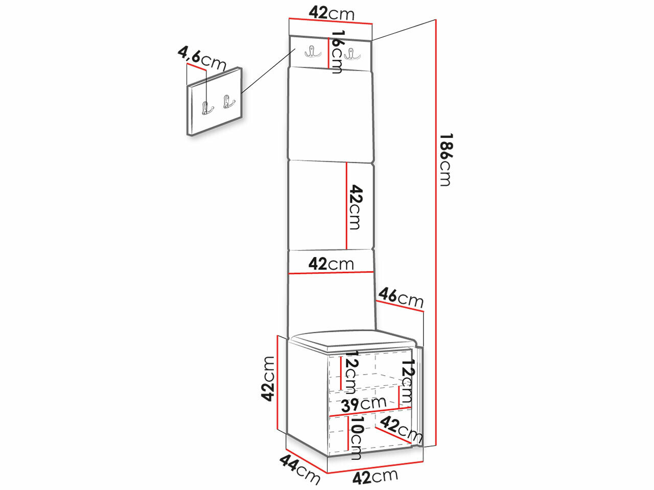 Entrésæt Hartford 386 (Hvid)
