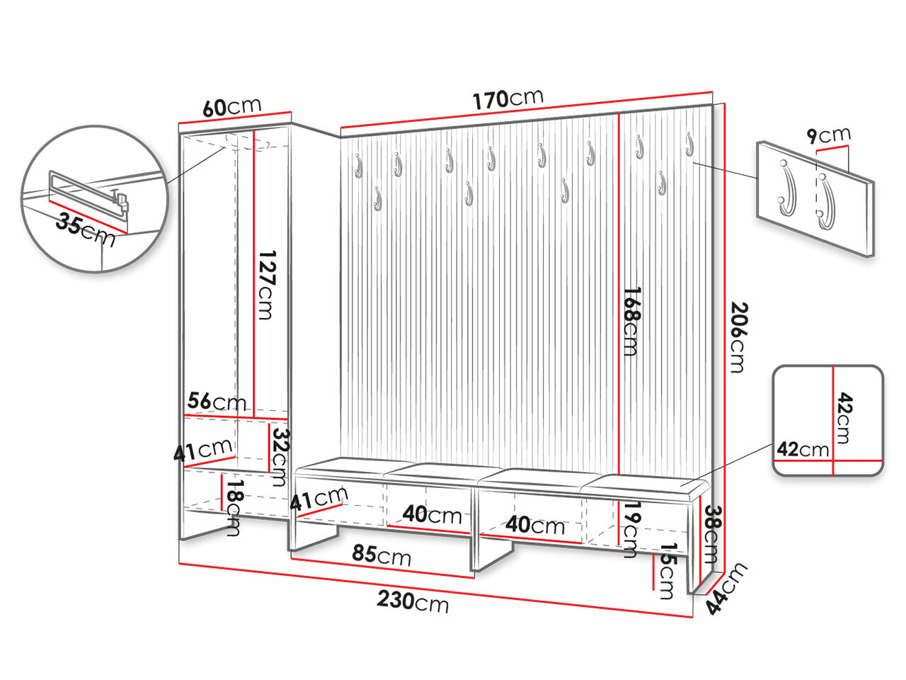 Entrésæt Hartford 484 (Artisan eg + Abriamo 6)