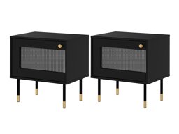 Een set nachtkastjes Feletri 107 (Zwart)