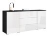Kommode Mirfivo 102 (Matera grå + Glansfuld hvid)