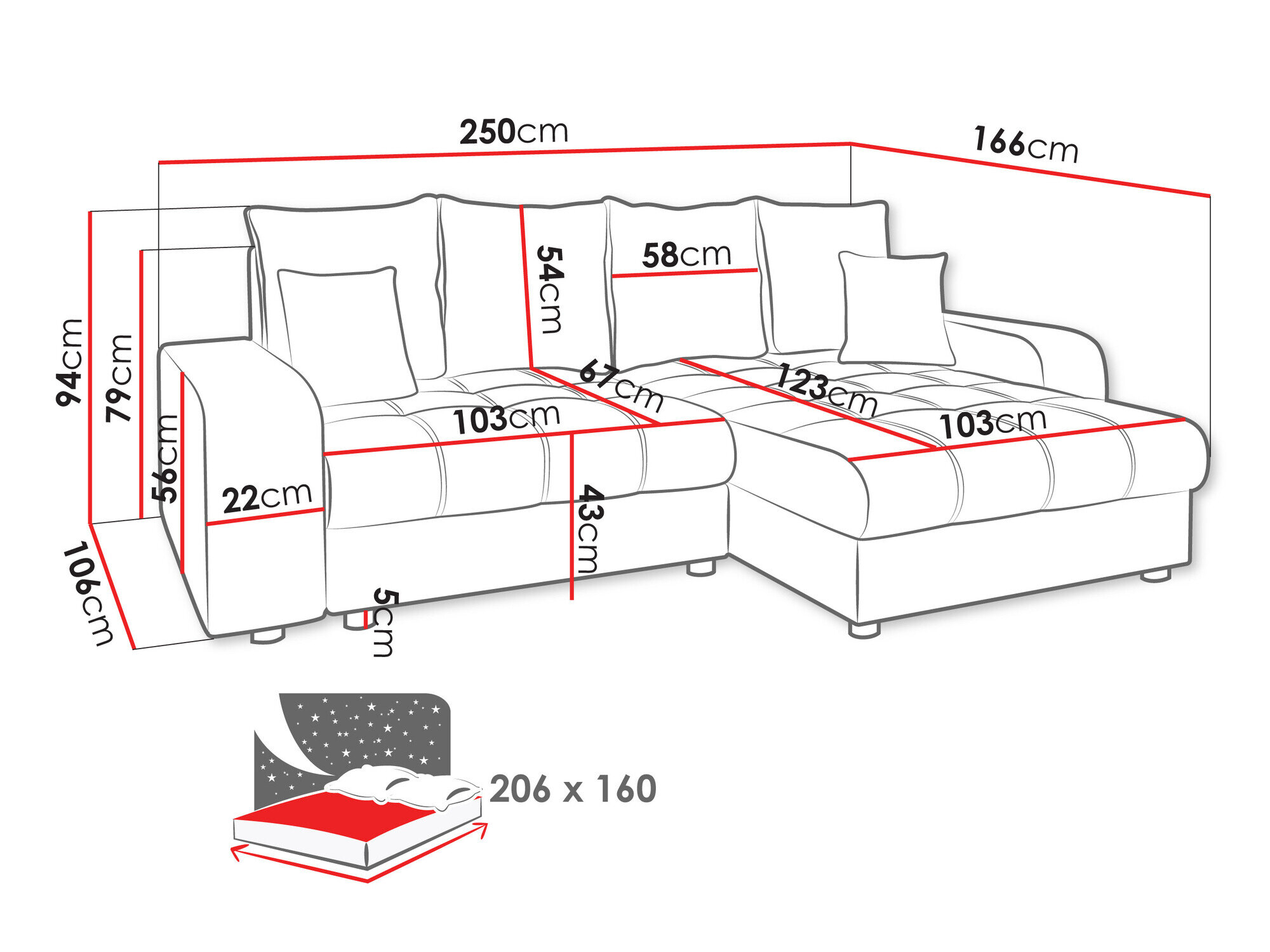 Hjørnesofa Sanford 102 (Neve 03)