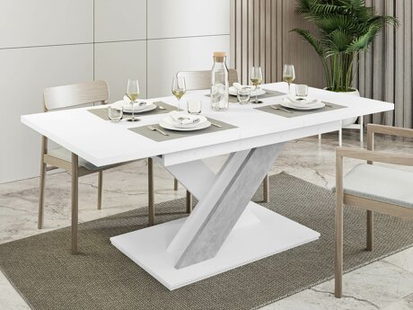 Tafel Decium (Wit + Beton)