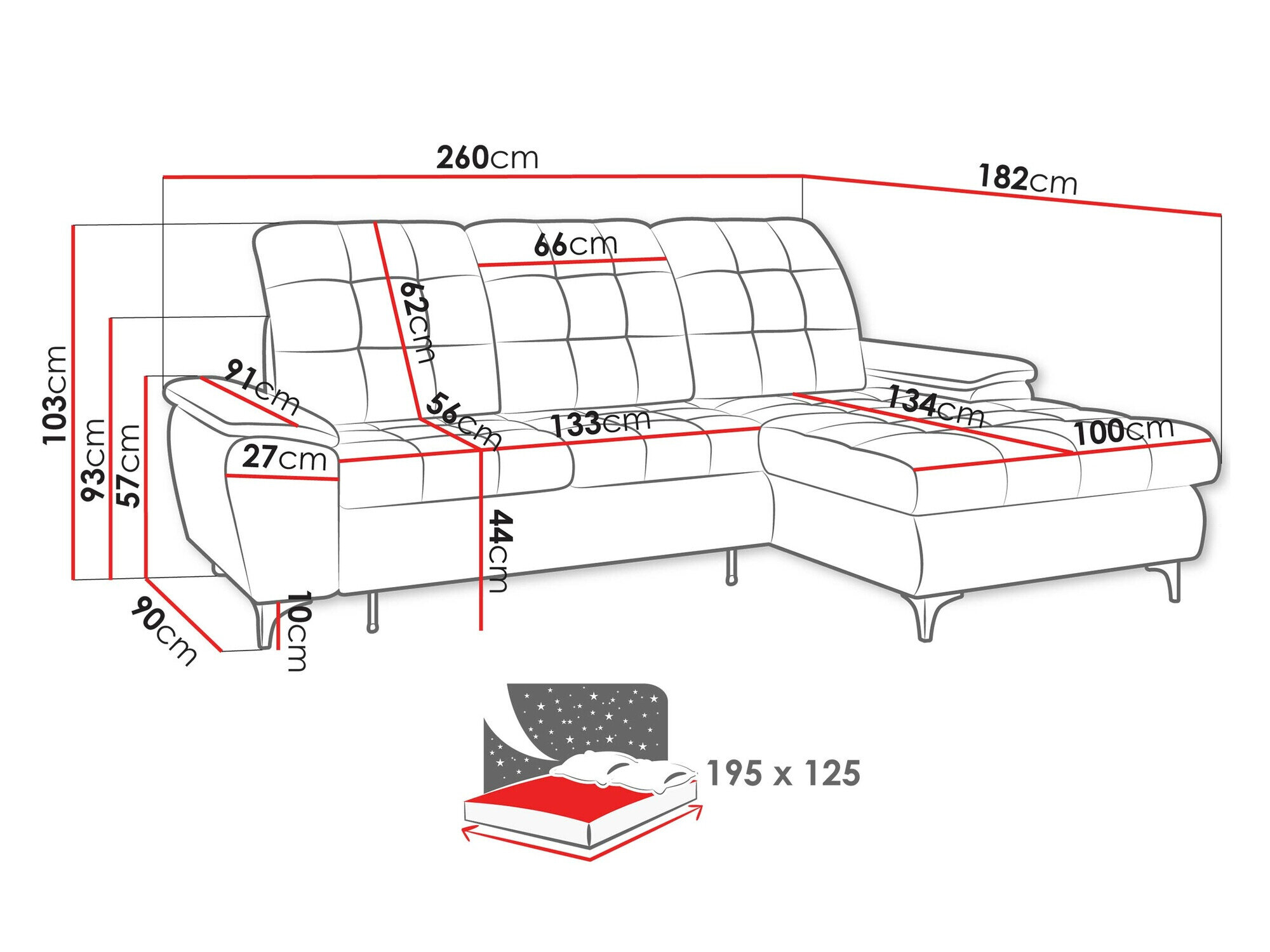 Hjørnesofa Sanford 103 (Manila 02)