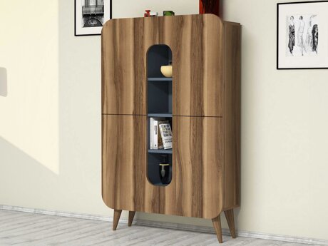 Könyvespolc Kailua 340 (Dió + Kék)
