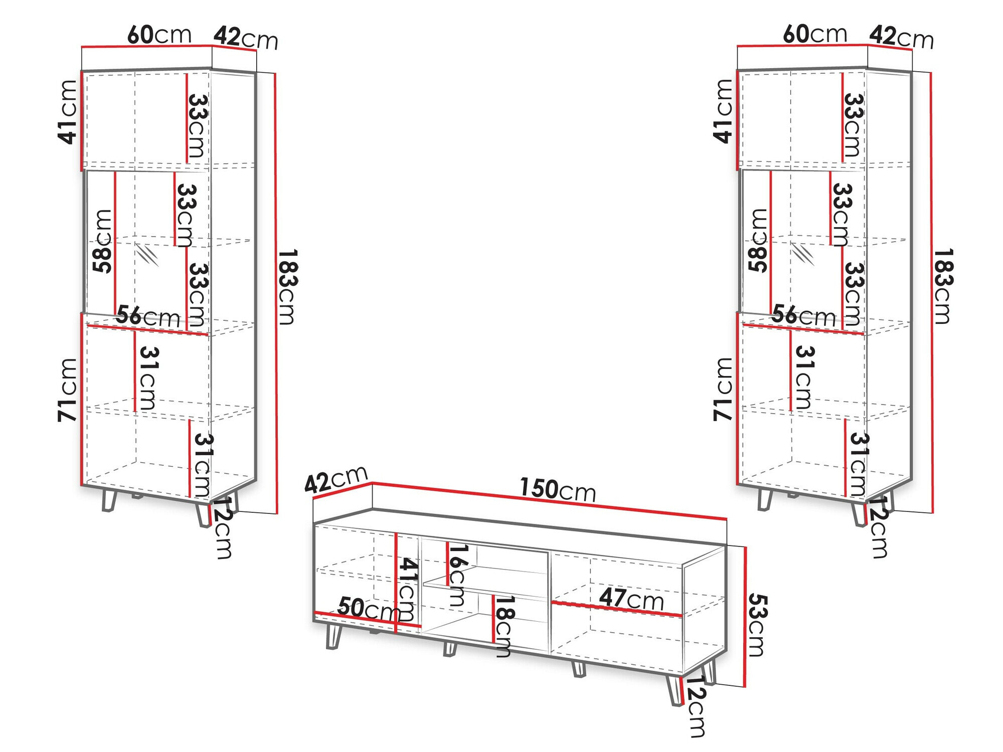 Stuemøbelsæt Comes (Antracit)