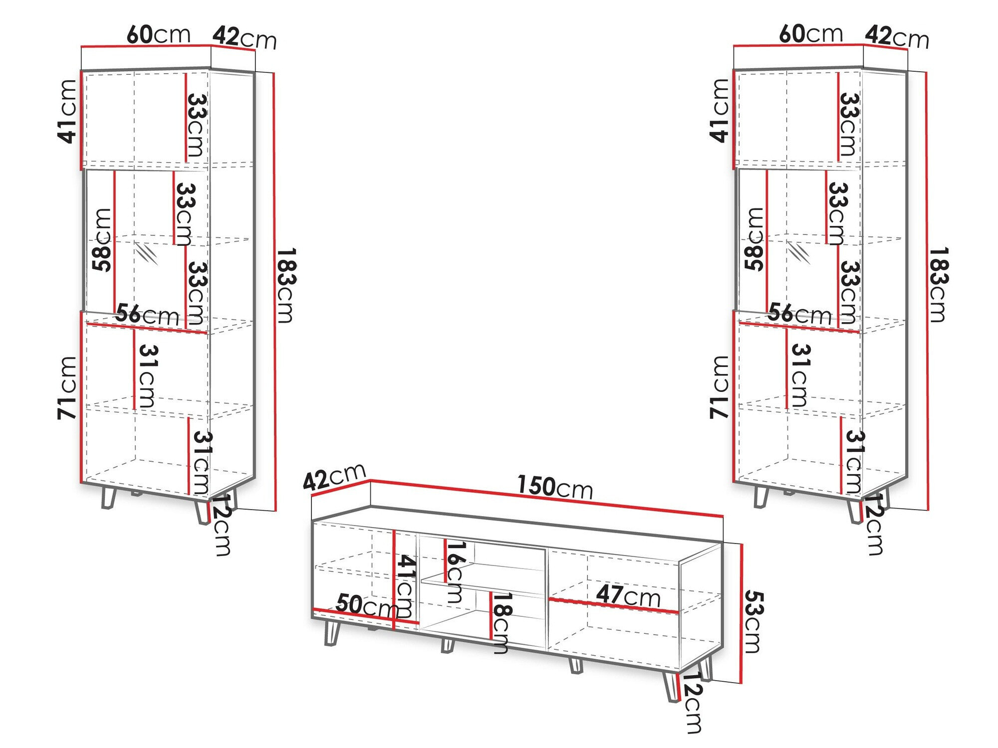 Stuemøbelsæt Comes (Wotan eg)