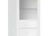 Boekenkast Sonsoru 104 (Wit + Glanzend wit + Wotan eik)