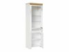 Boekenkast Sonsoru 104 (Wit + Glanzend wit + Wotan eik)