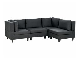 Modularna kotna sedežna garnitura Elbmeli 108 (Črna)