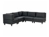 Modularna kutna garnitura Elbmeli 109 (Crna)