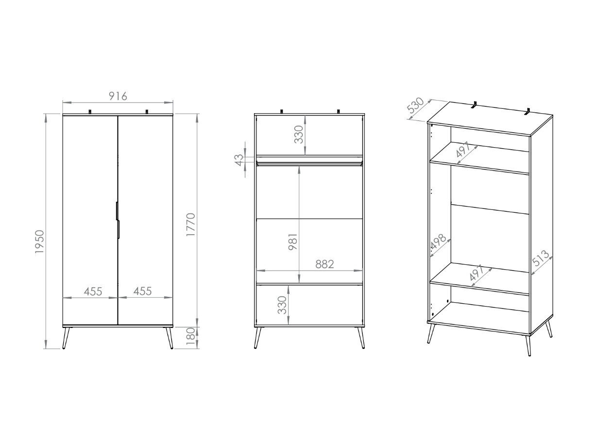 Garderobeskab Odenovu 100