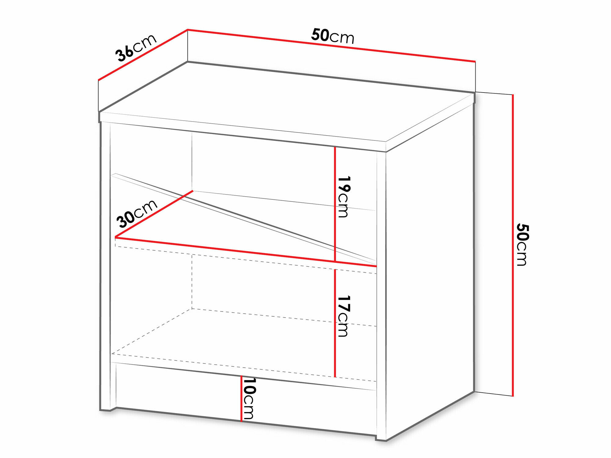 Sengebord Tenreme 105 (Egetræ + Sort)