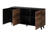 Dressoir Luelia 120 (Zwart + Wotan eik)
