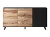 Dressoir Luelia 120 (Zwart + Wotan eik)