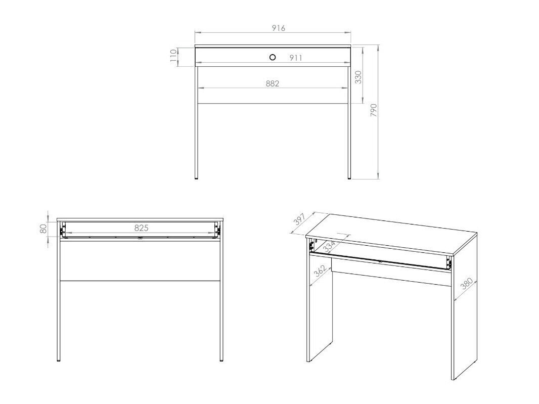 Sminkebord Veslomi 110
