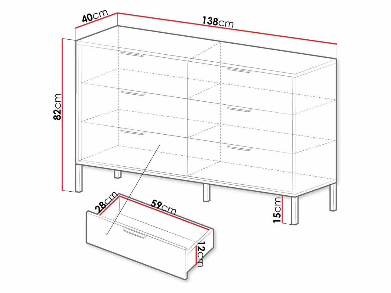 Commode Flodale 100