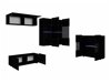 Ensemble de salon Tivdalu 115 (Noir + Noir brillant)