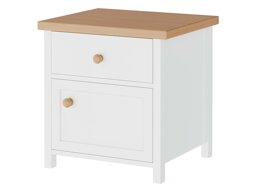 Nachtkastje Romelbo 138 (Wit + Eiken)