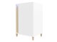 Dressoir Florem (Wit + Glanzend wit + Licht hout)