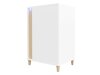 Dressoir Florem (Wit + Glanzend wit + Licht hout)