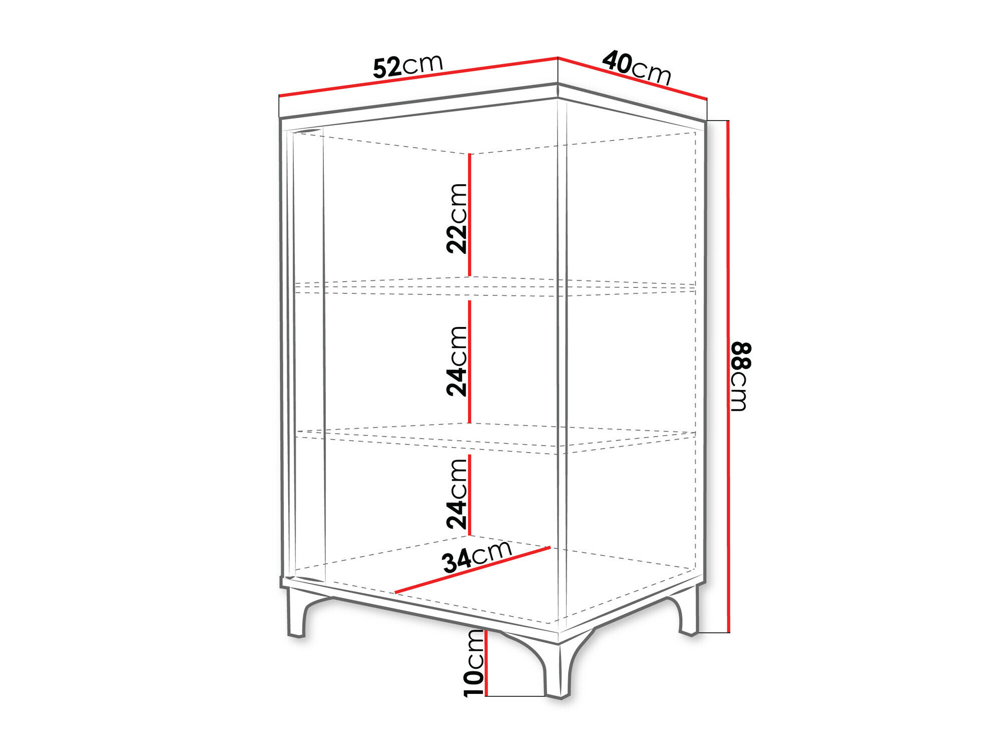 Skænk Florem (Hvid + Glansfuld hvid)