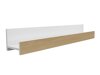 Étagère murale Florem (Blanc + Blanc brillant + Clair bois)