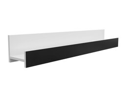 Étagère murale Florem (Blanc + Blanc brillant + Noir brillant)